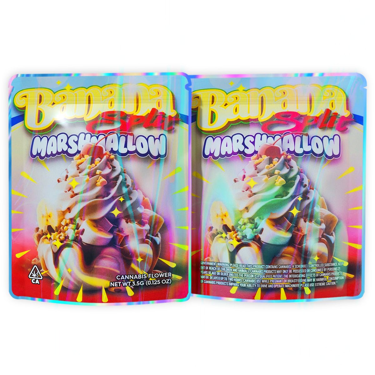 Banana Split Marshmallow 3.5G Mylar Bags
