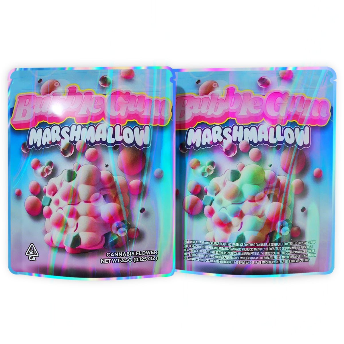 Bubble Gun Marshmallow 3.5G Mylar Bags