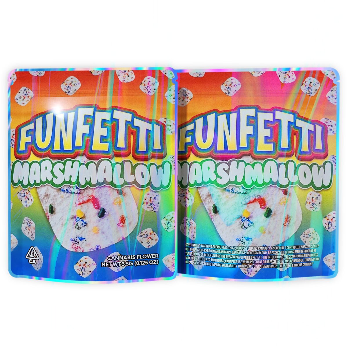 Rainbow Cake Marshmallow 3.5G Mylar Bags