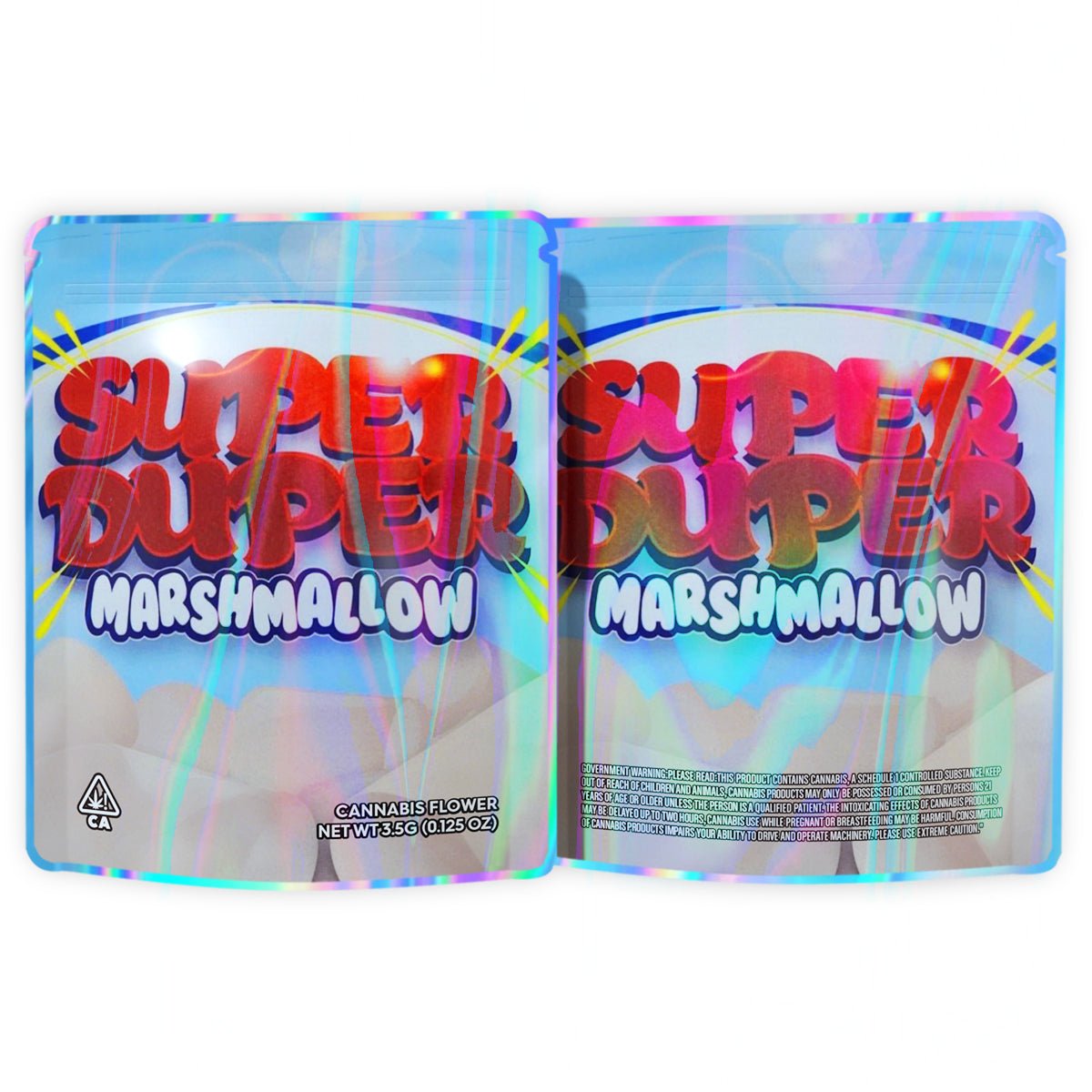 Super Duper Marshmallow 3.5G Mylar Bags