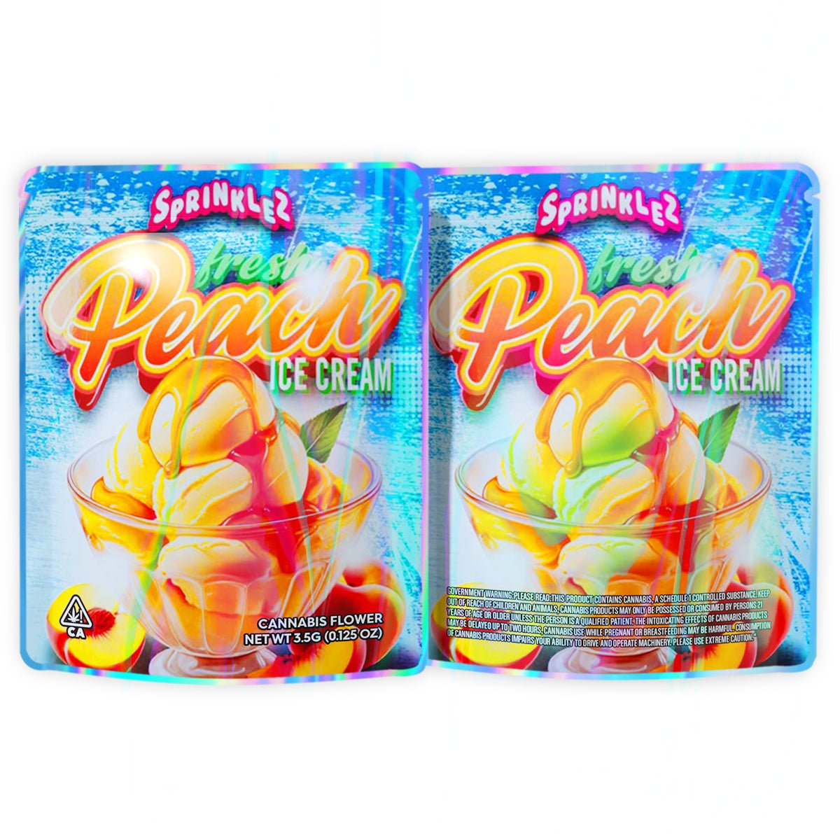 Sprinklez Bresh Peach Ice Cream 3.5G Mylar Bags