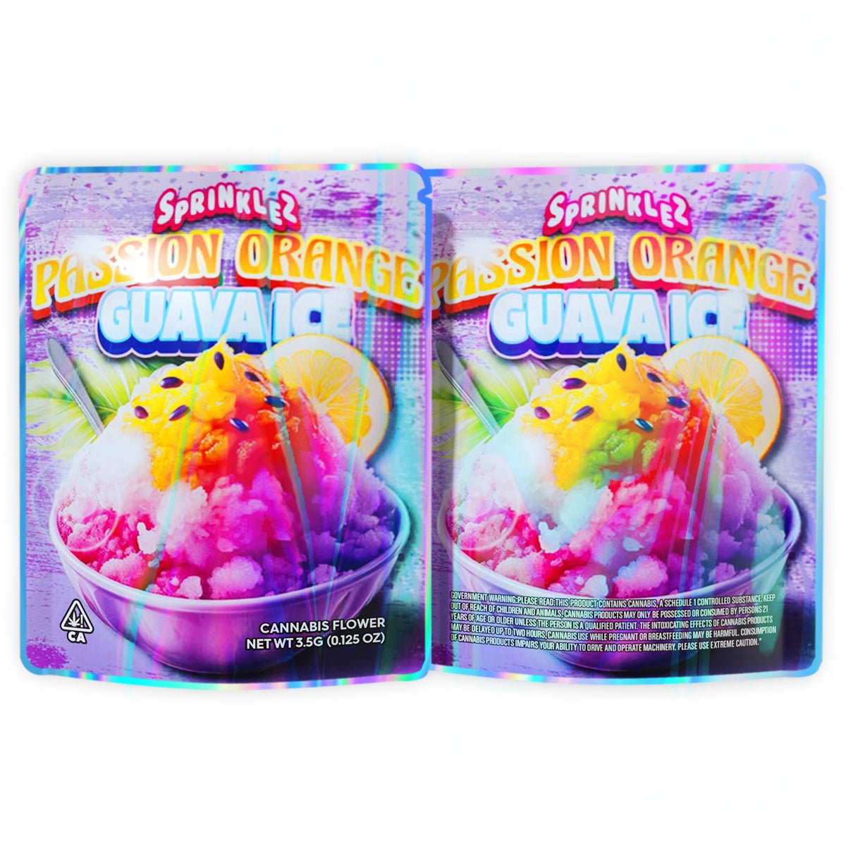Sprinklez Passion Orange Guava Ice 3.5G Mylar Bags