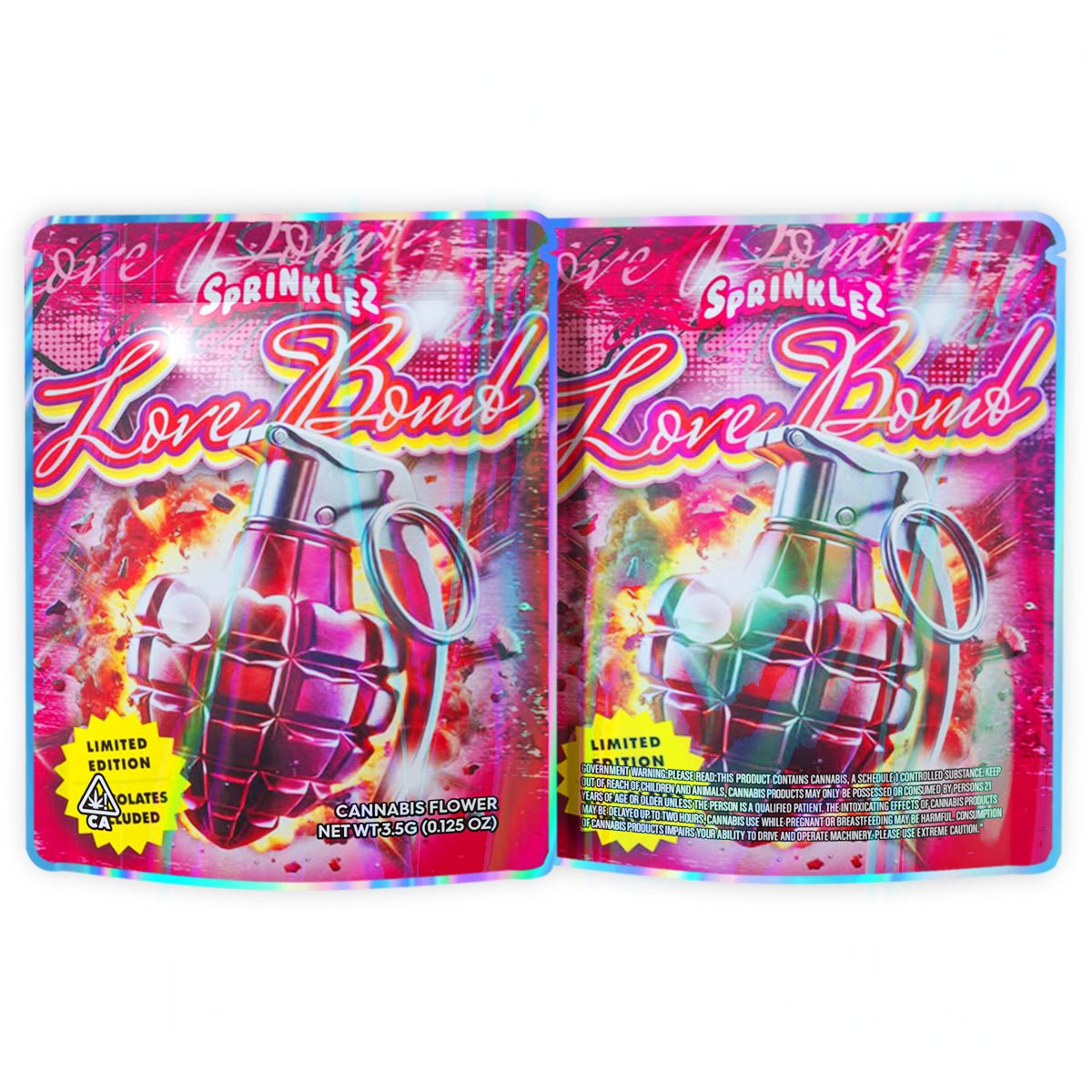 Sprinklez Love Boml 3.5G Mylar Bags
