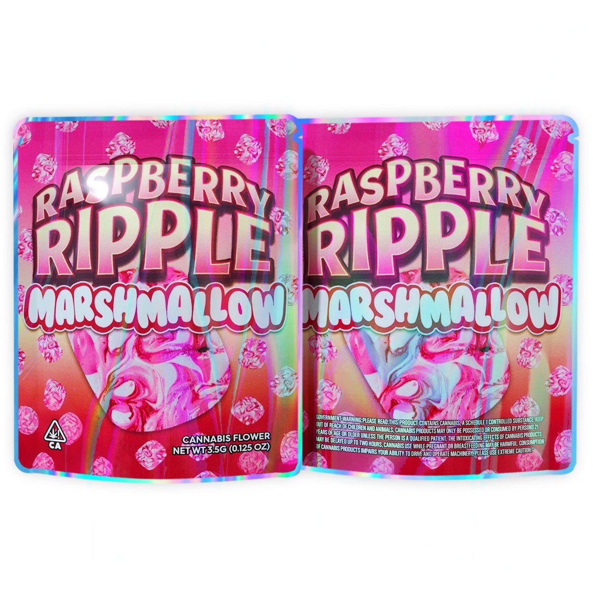 Raspberry Ripple Marshmallow Mylar Bags 3.5G