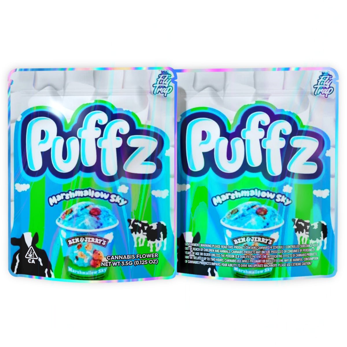 Puffz Marshmallow Sky 3.5G Mylar Bags