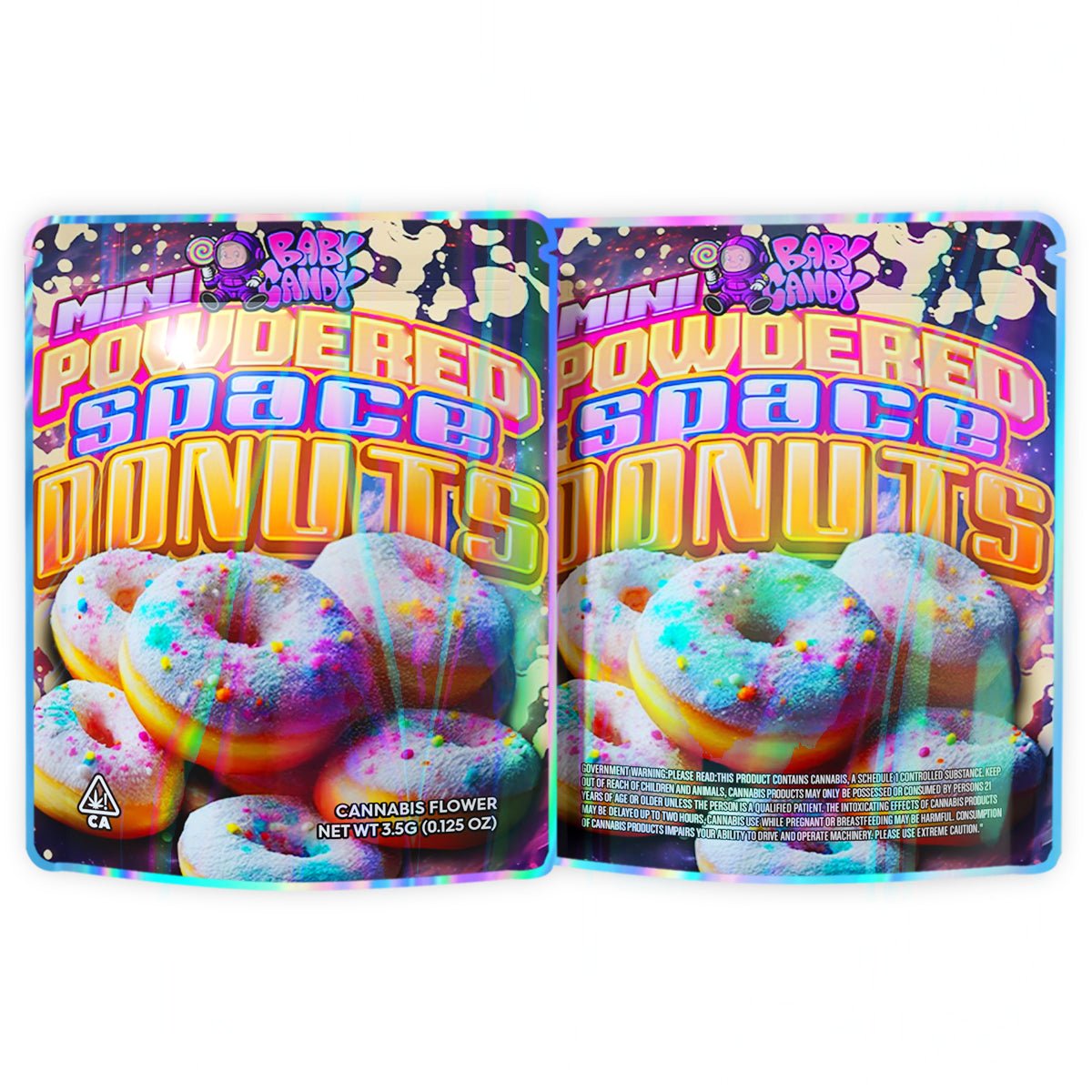 Mini Powdered Space Donuts 3.5G Mylar Bags