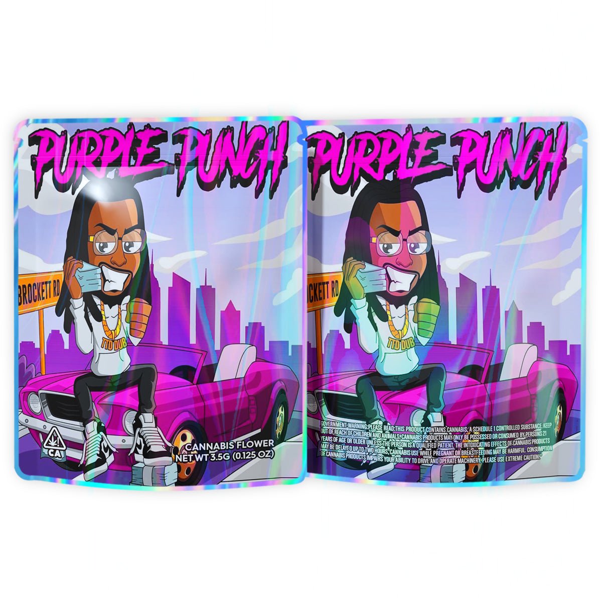 Purple Punch 3.5G Mylar Bags
