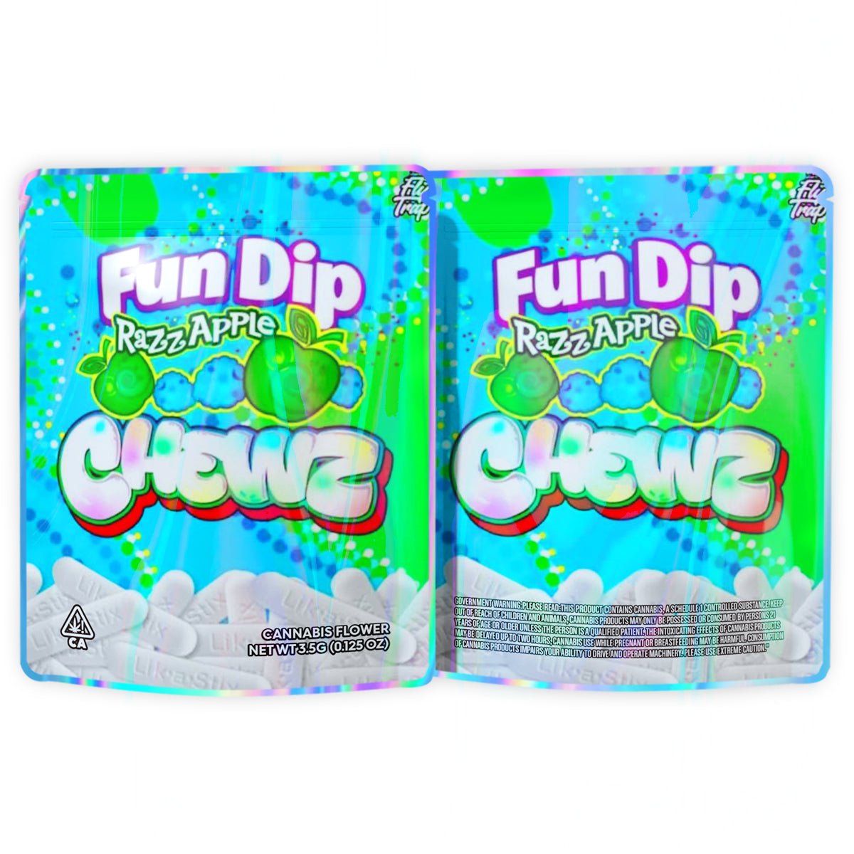 Razz Apple Chewz 3.5G Mylar Bags