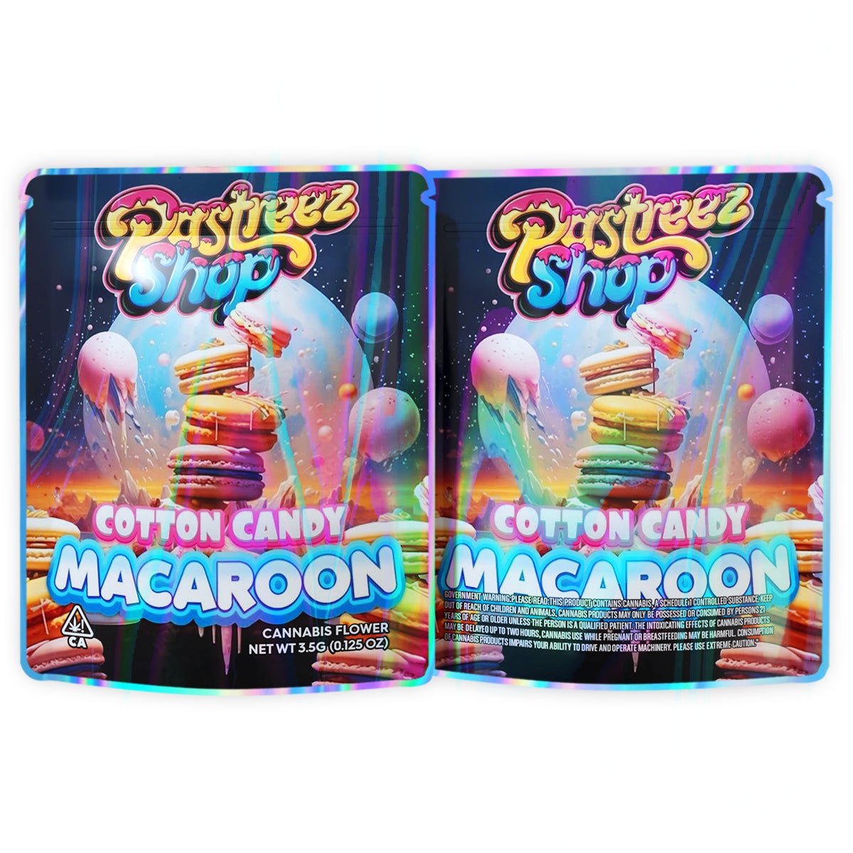 Cotton Candy Macaroon 3.5G Mylar Bags