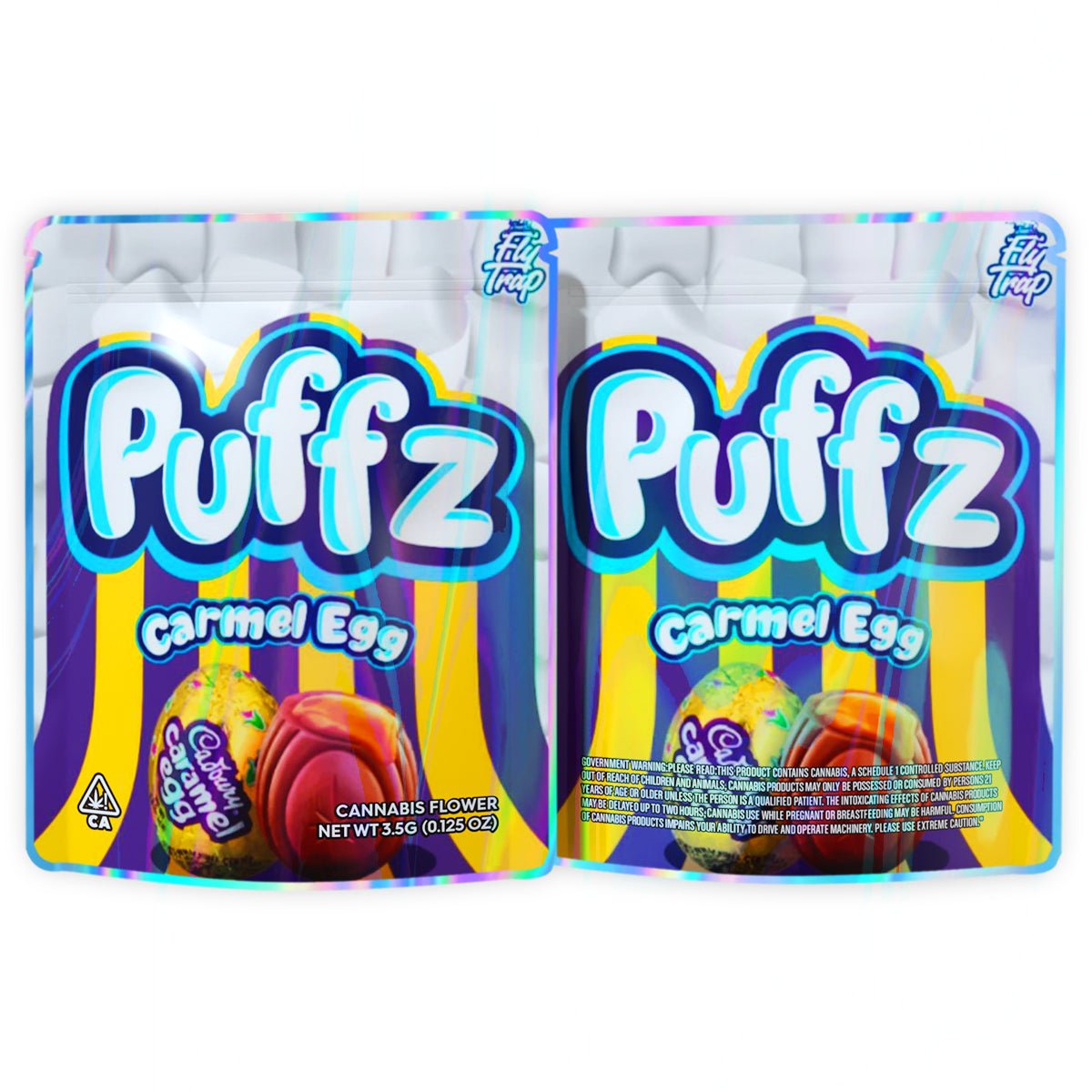 Puffz Caramel Egg 3.5G Mylar Bags