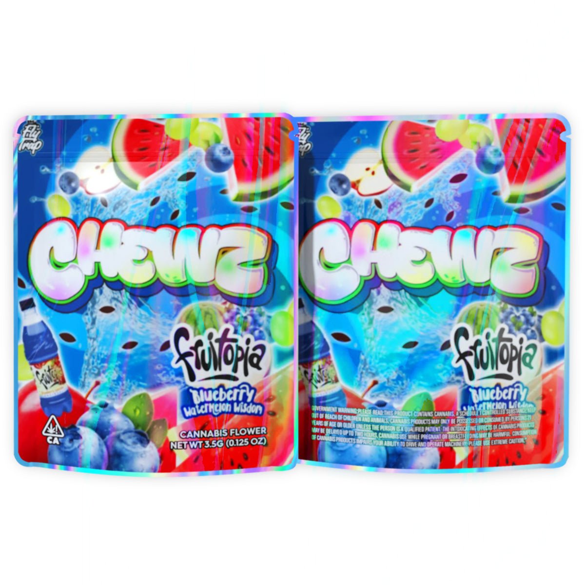 Chewz Blueberry Watermelon Gummy Candies 3.5g Mylar Bag