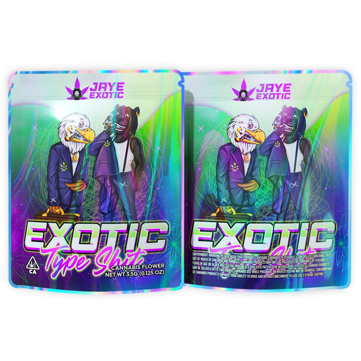 Exotic Type Shit 3.5G Mylar Bags