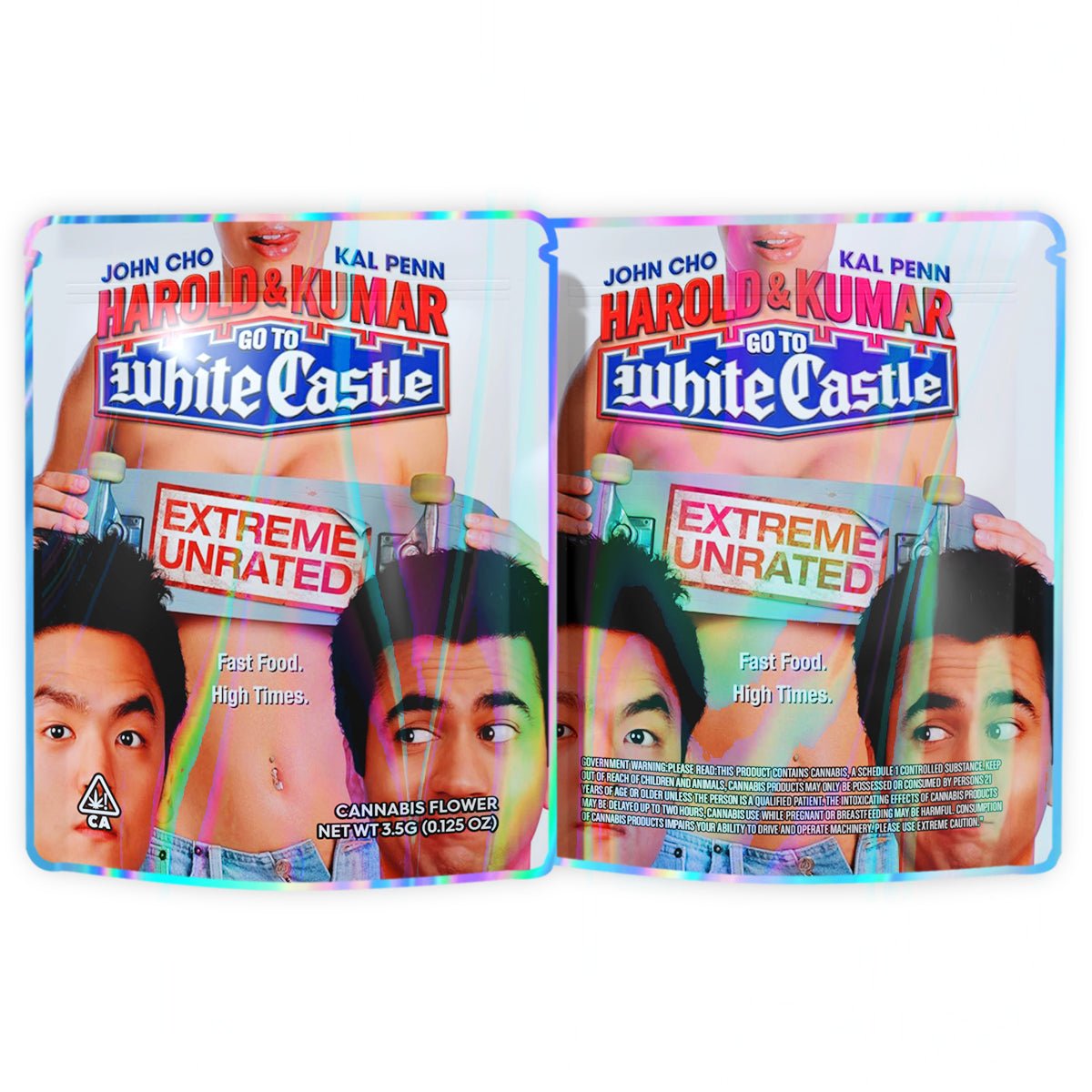 Harold Kumar White Castle 3.5G Mylar Bags