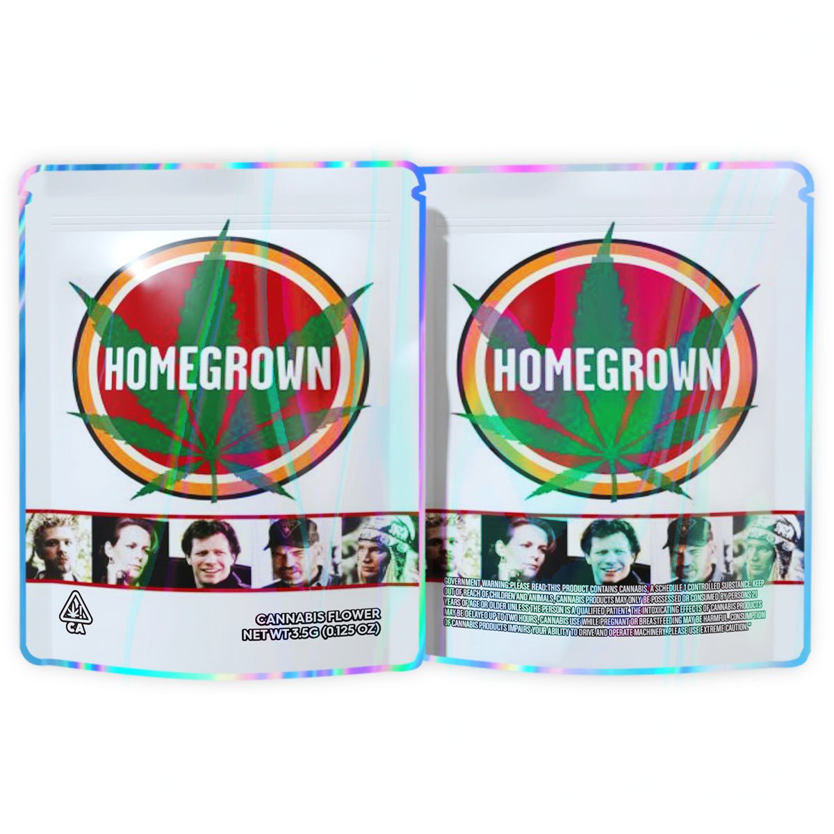 Homegrown 3.5G Mylar Bags