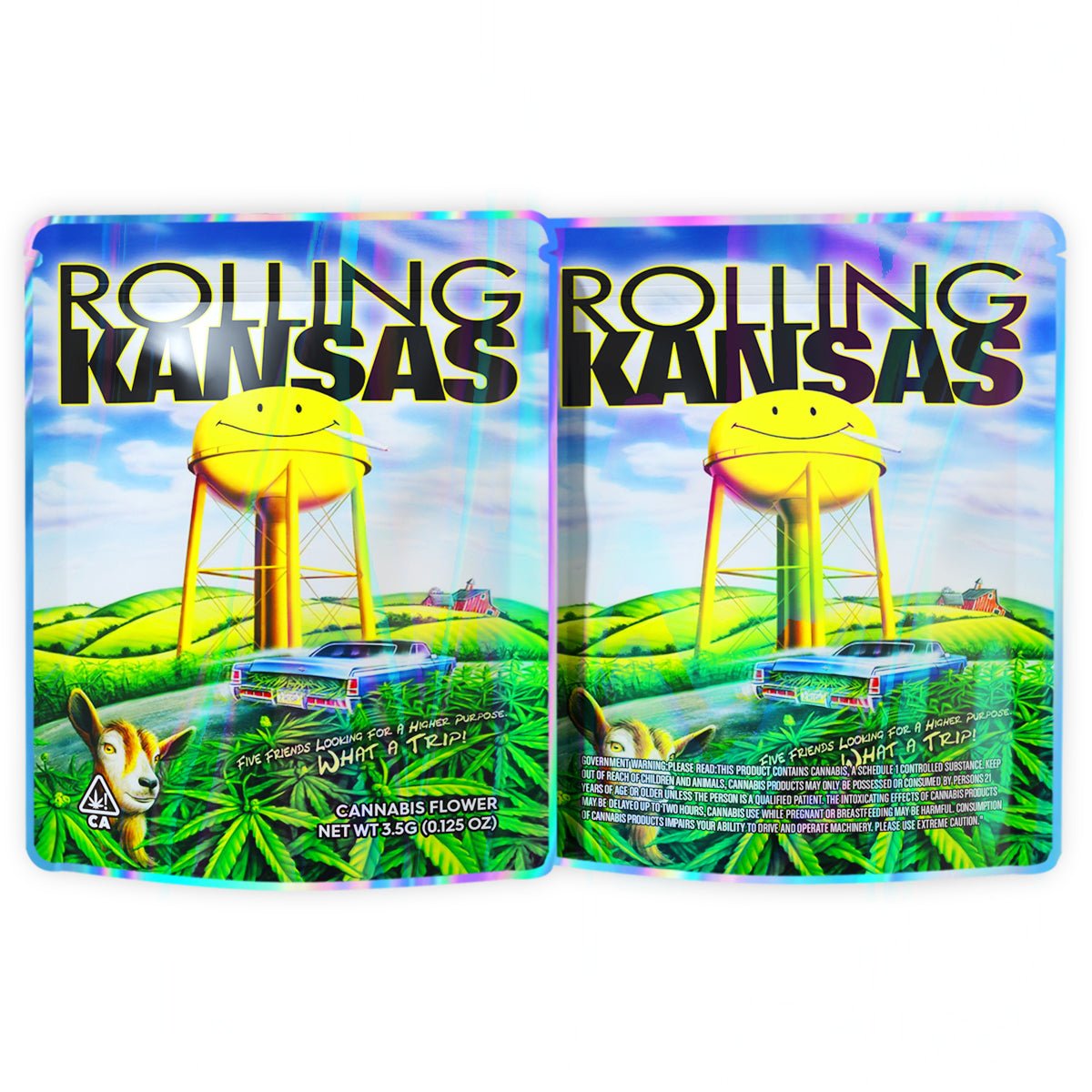 Rolling Kansas 3.5G Mylar Bags