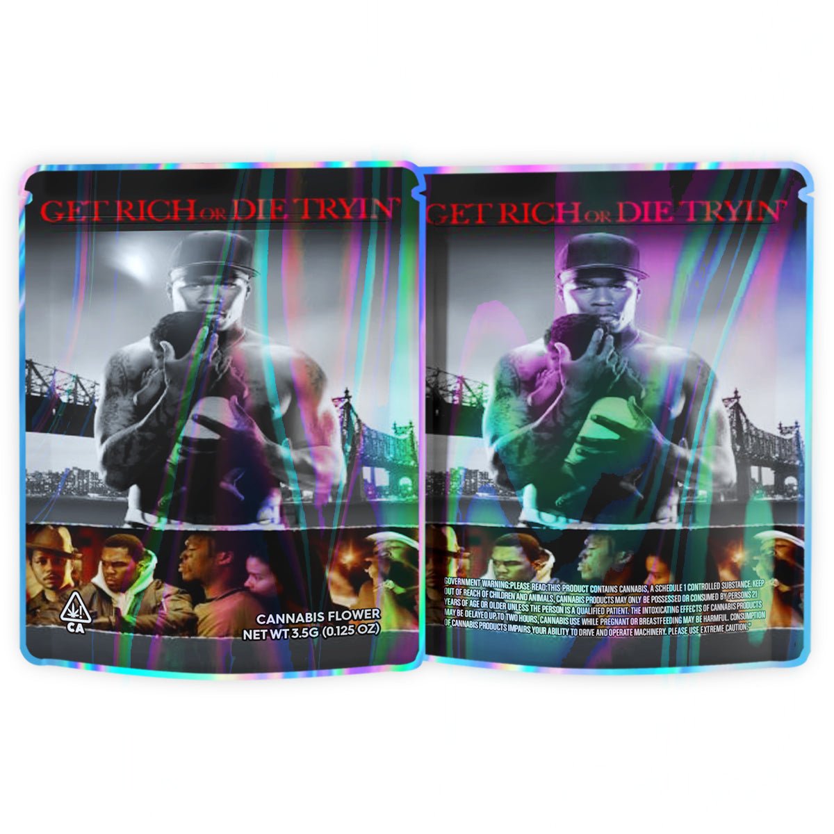 Get Rich or Die Tryin 3.5G Mylar Bags