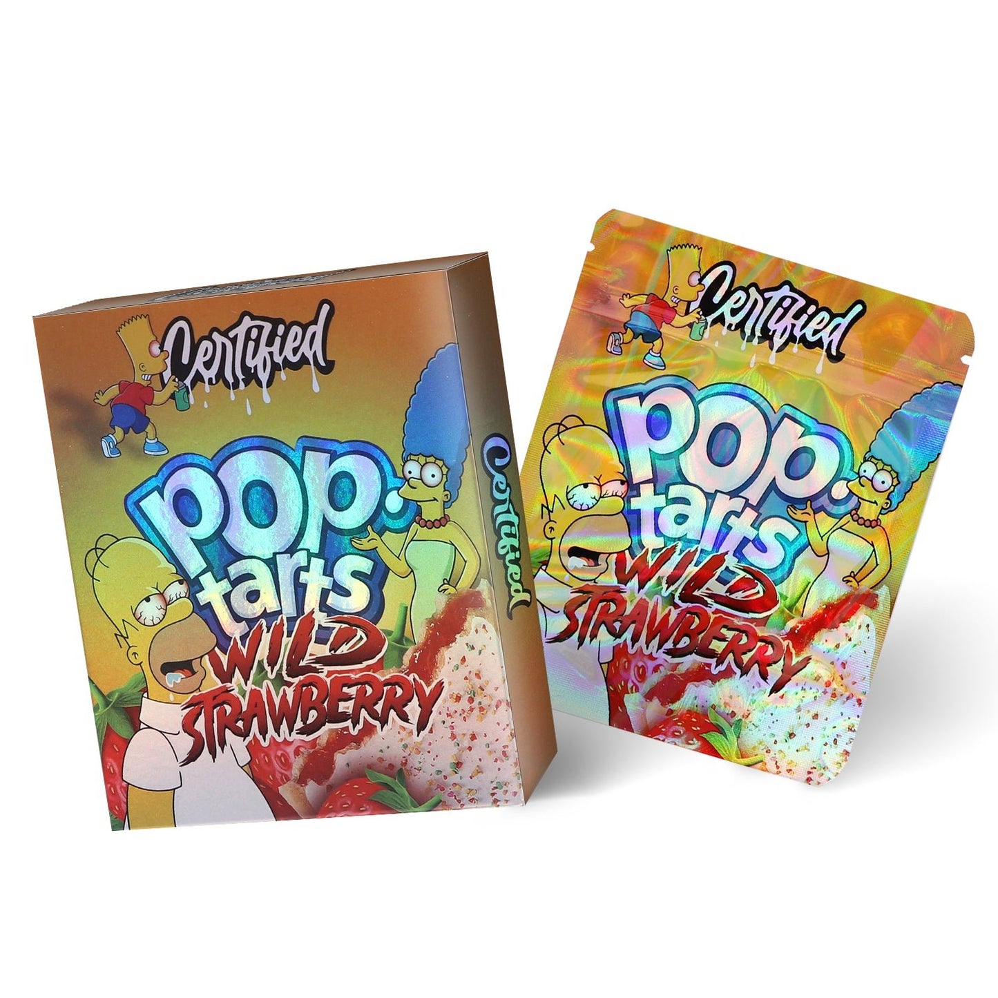 Certified Wild Strawberry 3.5G Mylar Bag With Box