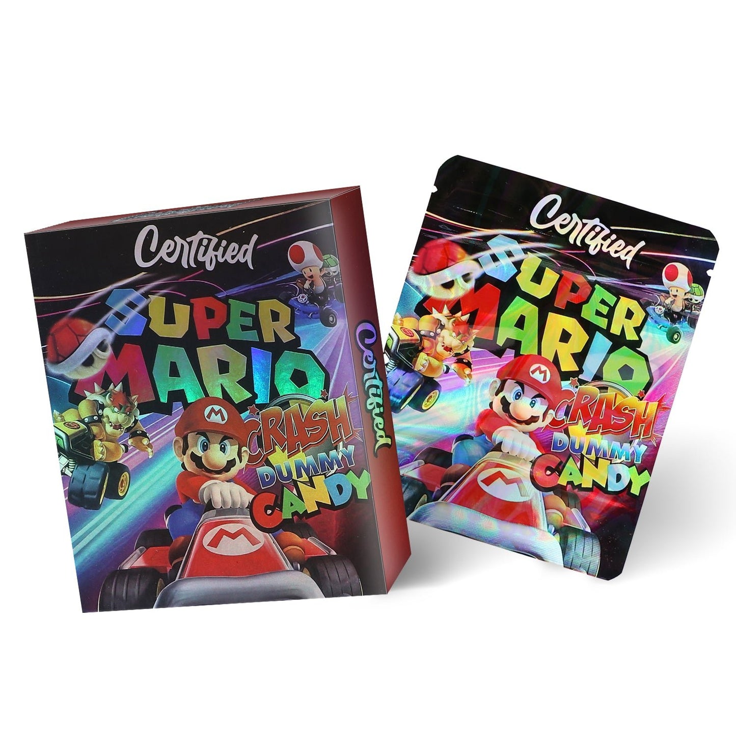 Crash Dummy Candy 3.5G Mylar Bags With Box
