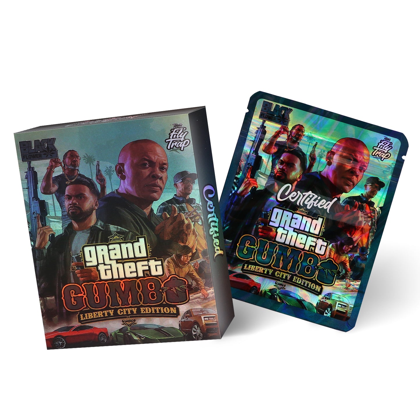 Fly Trap Grand Theft Gumbo 3.5G Mylar Bag With Box