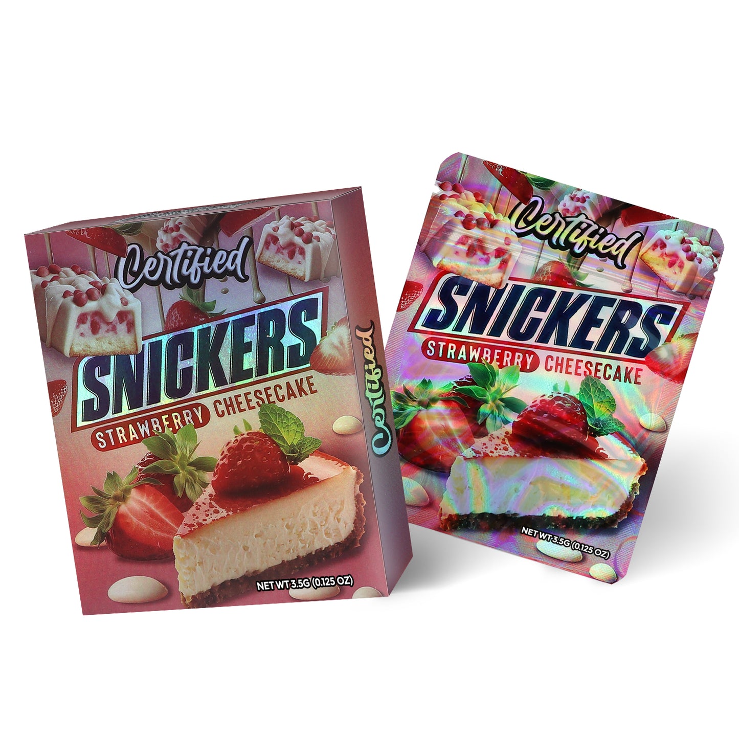 Certified Strawberry Cheesecake 3.5G Mylar Bag With Box
