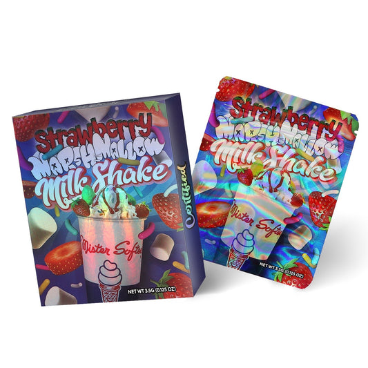 Certified Strawberry Marshmallow Milk Shake 3.5G Mylar Bag With Box