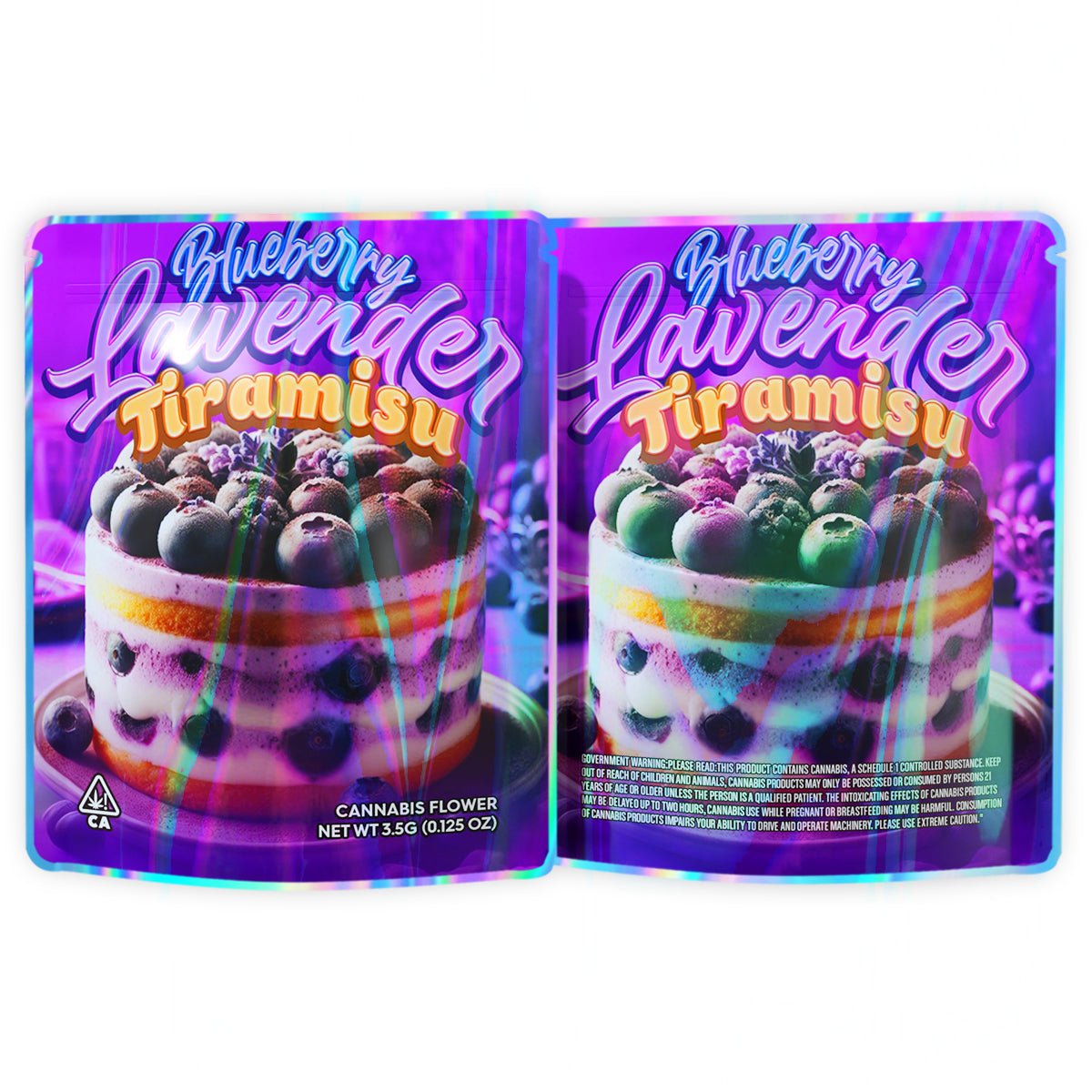Blueberry Lavender Tiramisu 3.5G Mylar Bags