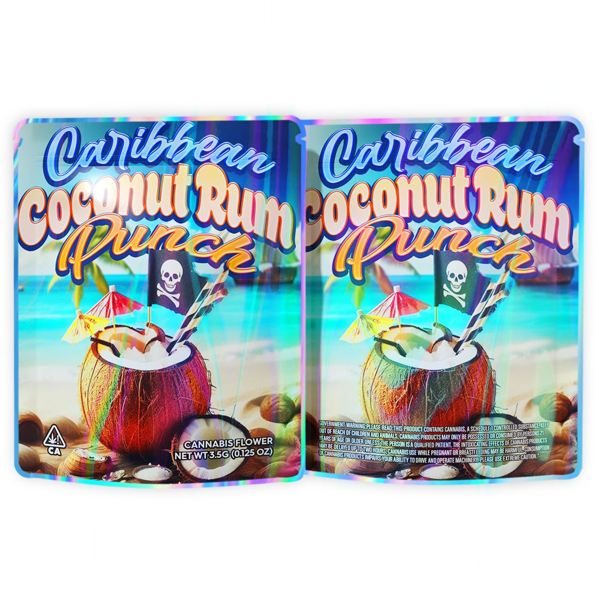 Caribbean Coconut Rum Punch 3.5G Mylar Bags