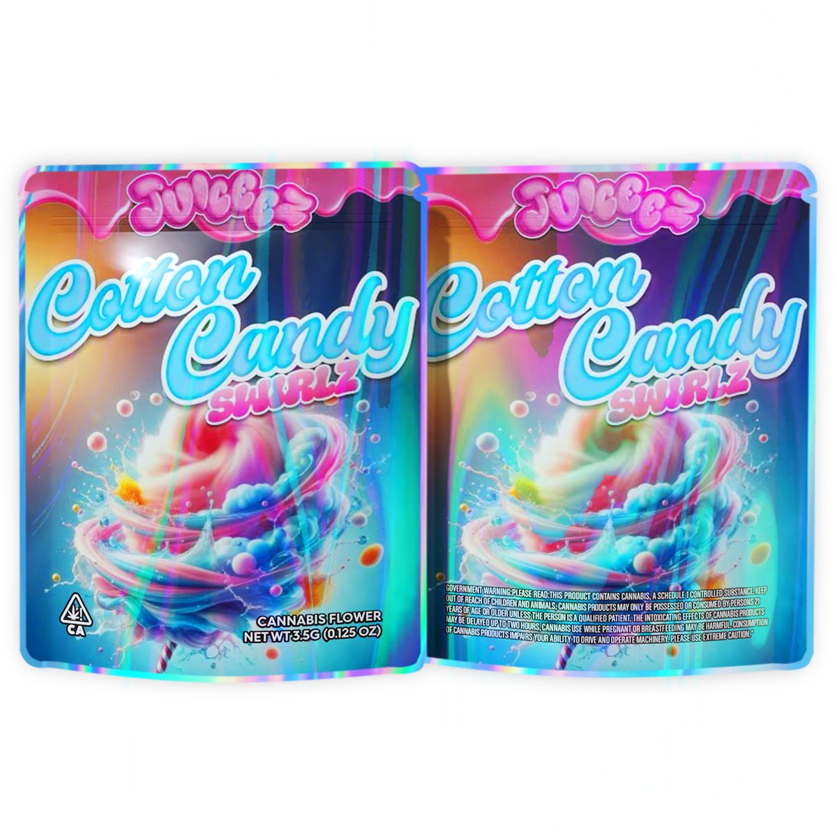 Cotton Candy Swirlz 3.5G Mylar Bags