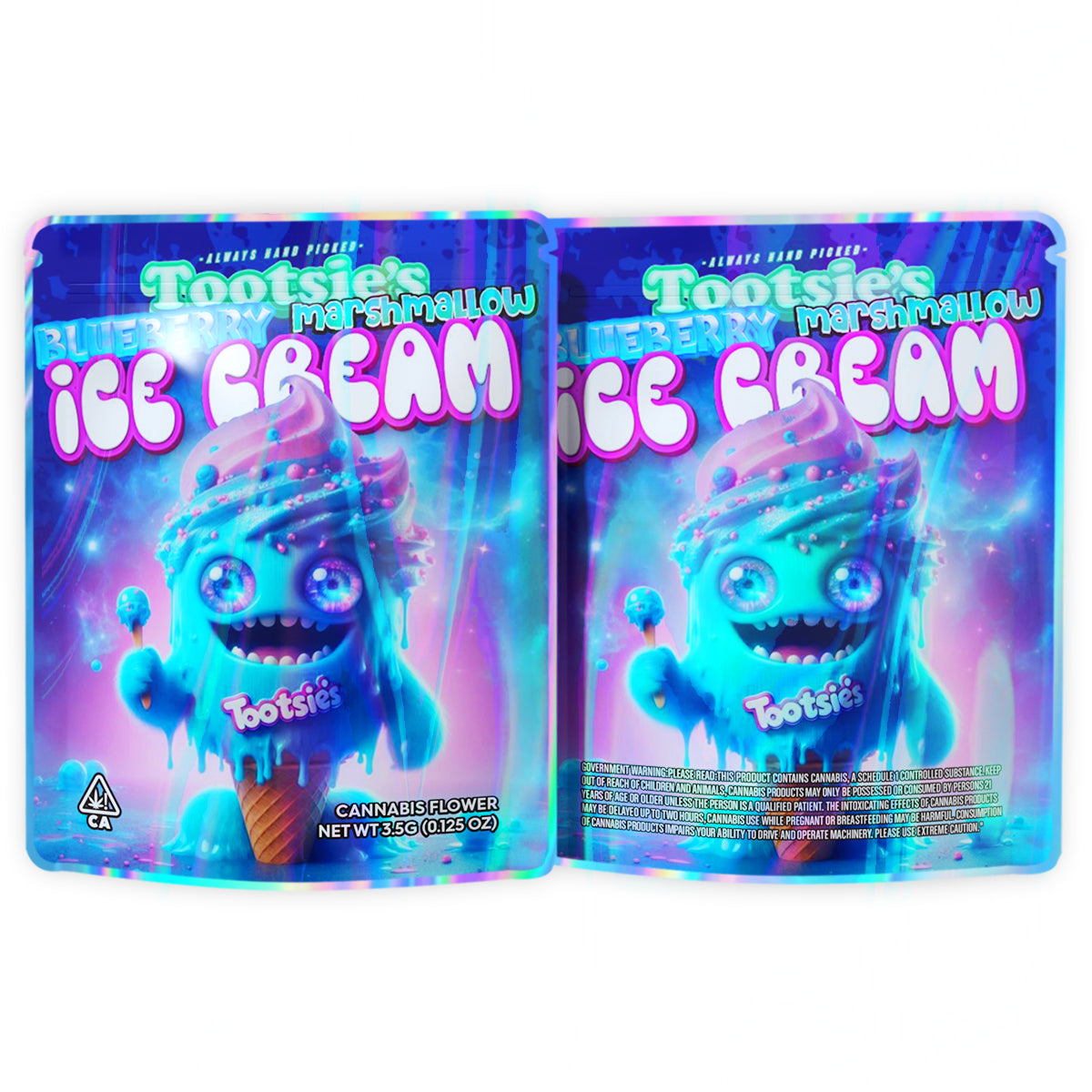 Blueberry Marshmallow Mylar Bags 3.5 Grams