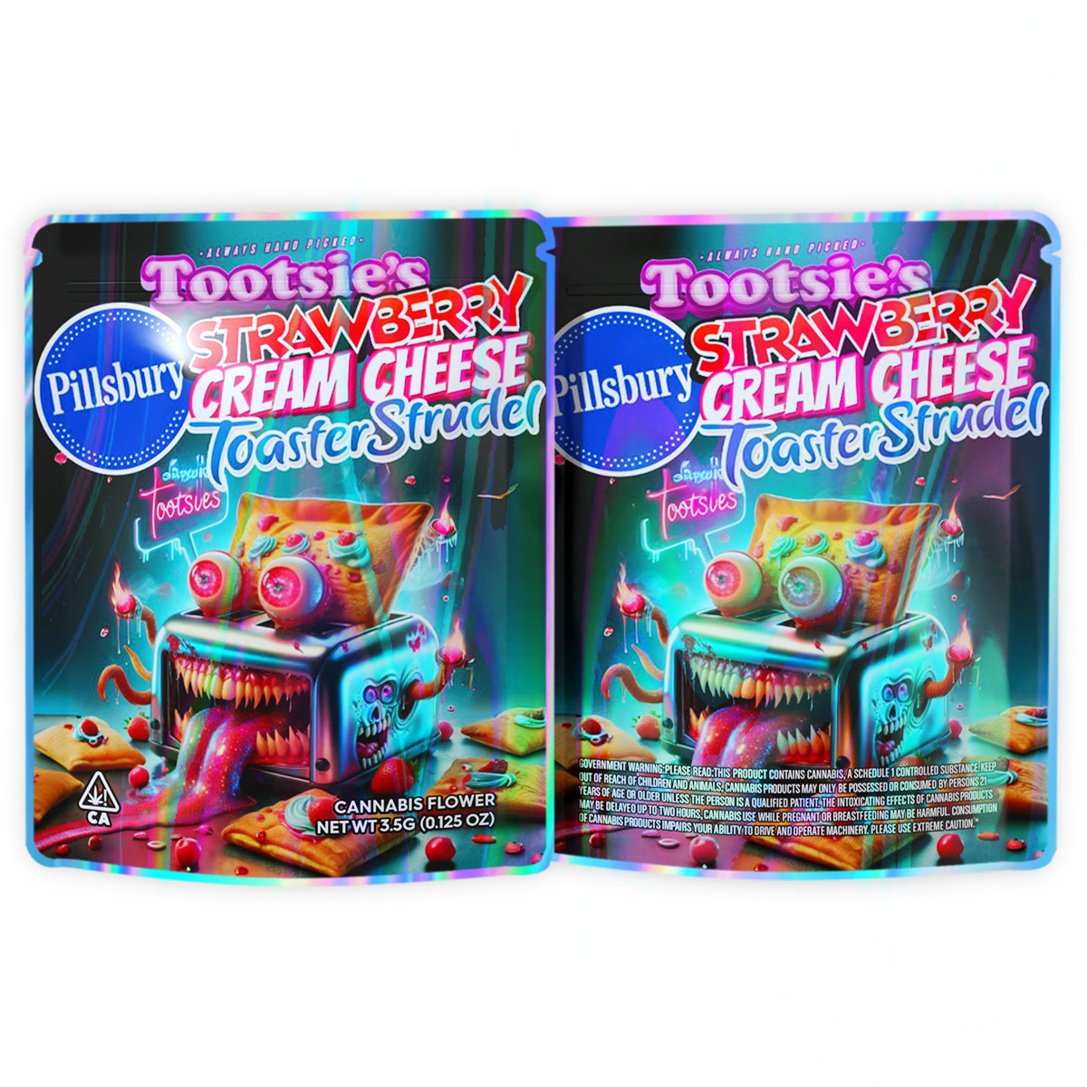 Strawberry Cream Cheese Toaster Strudel 3.5G Mylar Bags