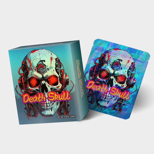 Death Skull A 3.5G Mylar Bag With Box