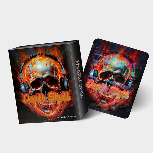 Death Skull C 3.5G Mylar Bag With Box