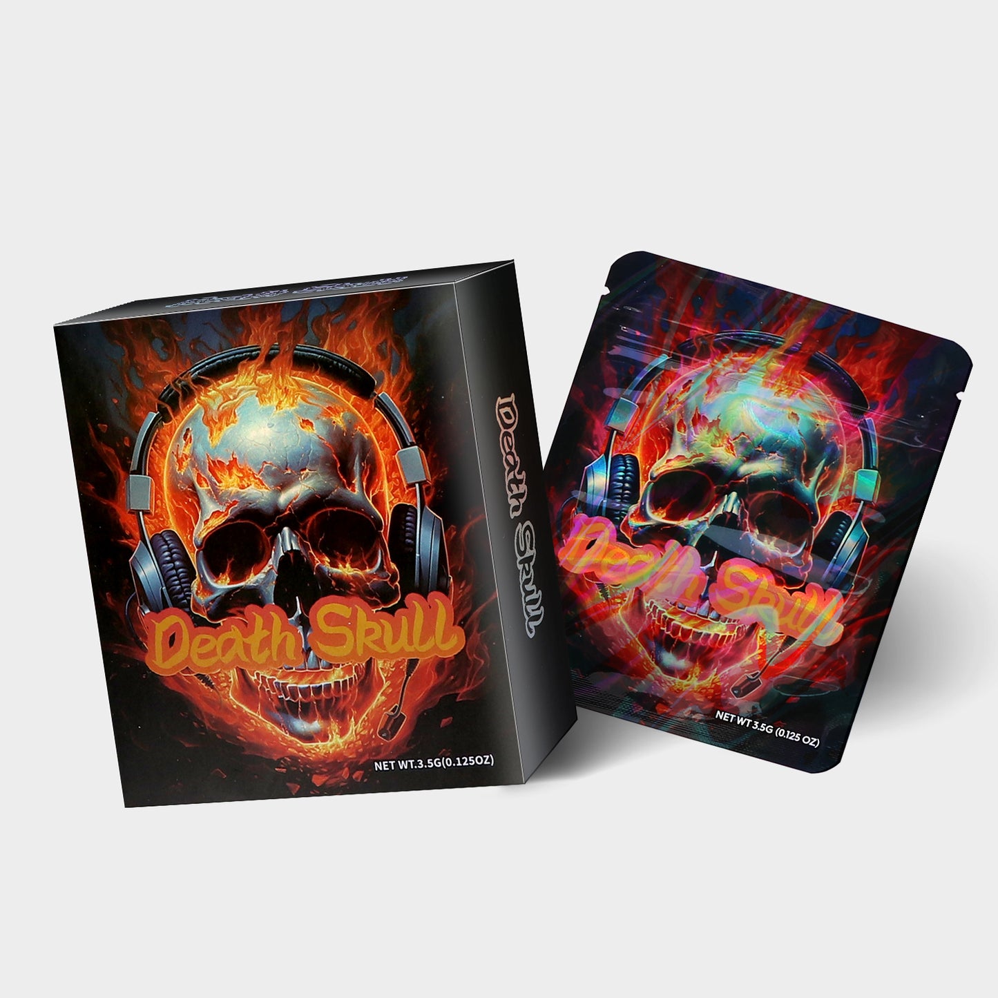 Death Skull C 3.5G Mylar Bag With Box
