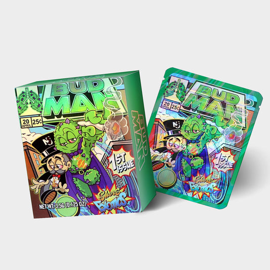 Bud Man 3.5G Mylar Bag With Box