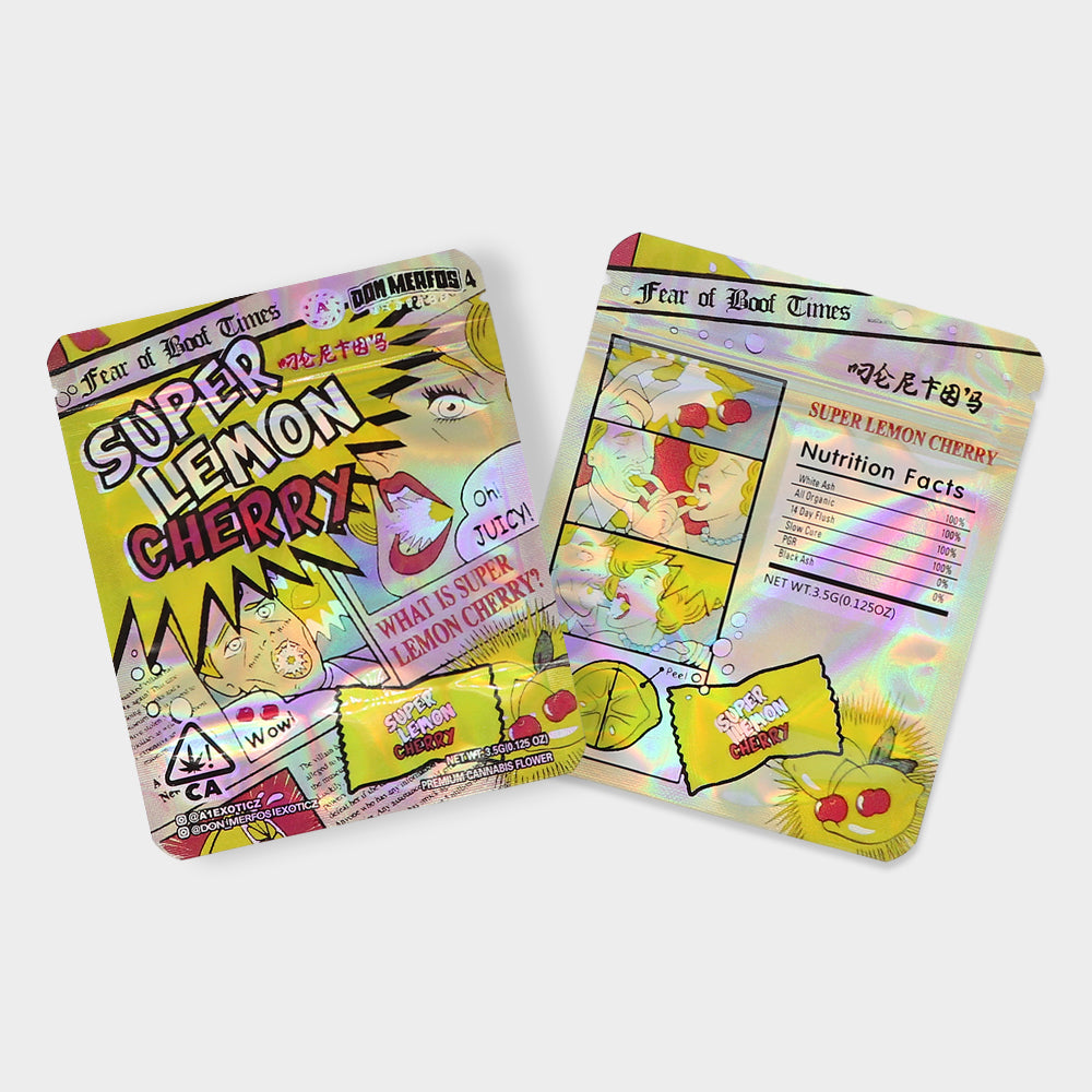 Super Lemon Cherry 3.5G Mylar Bags