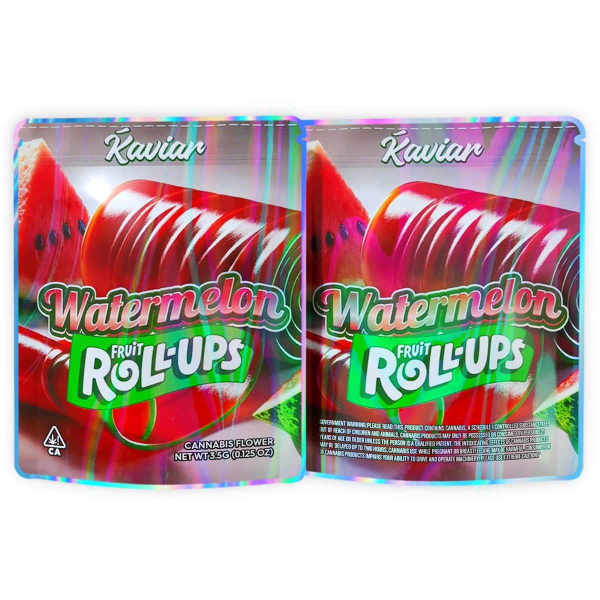 Watermelon Fruit Roll-Ups 3.5G Mylar Bags