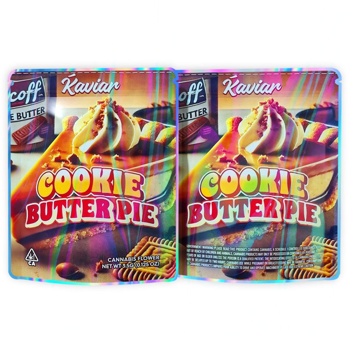 Cookie Butter Pie 3.5G Mylar Bags