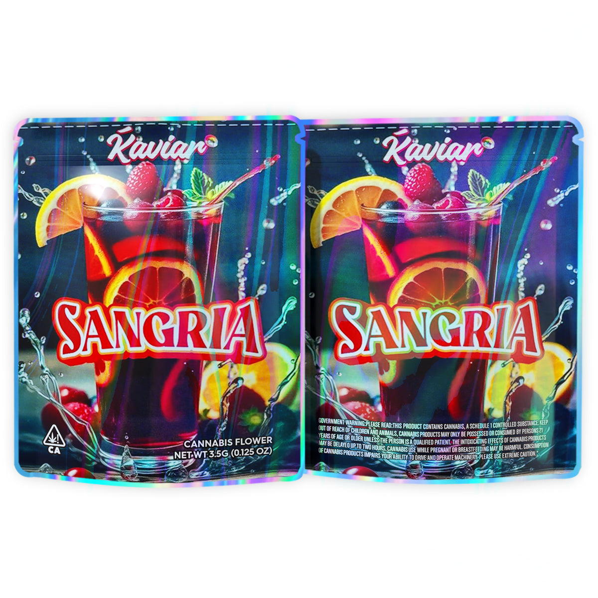 Sangria 3.5G Mylar Bags