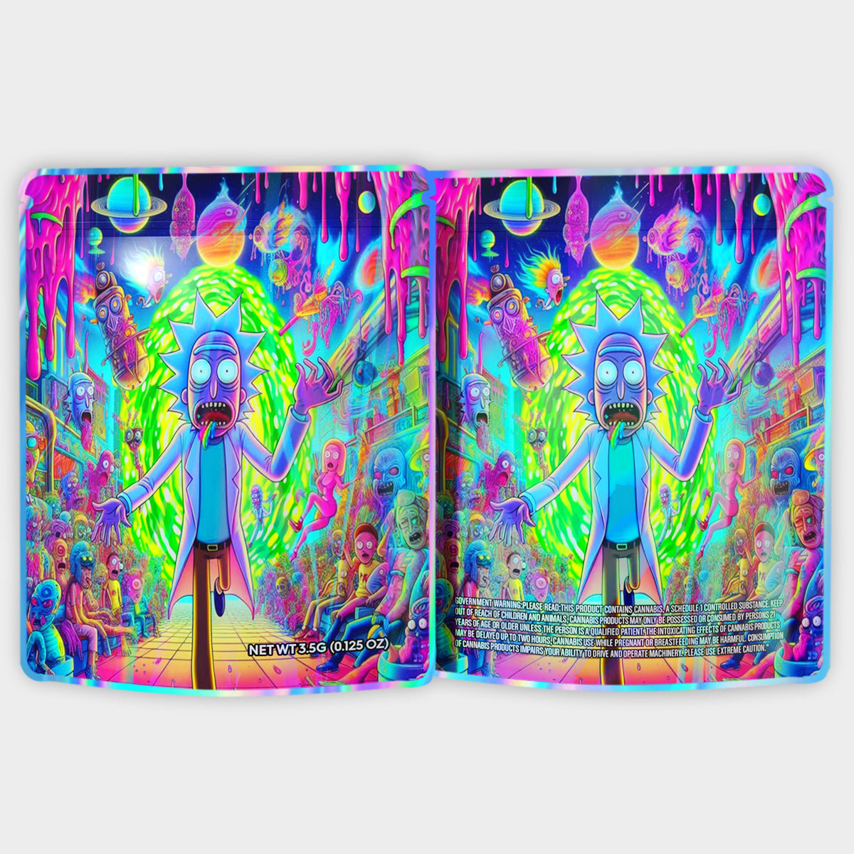 Rick And Morty 3.5G Mylar Bags