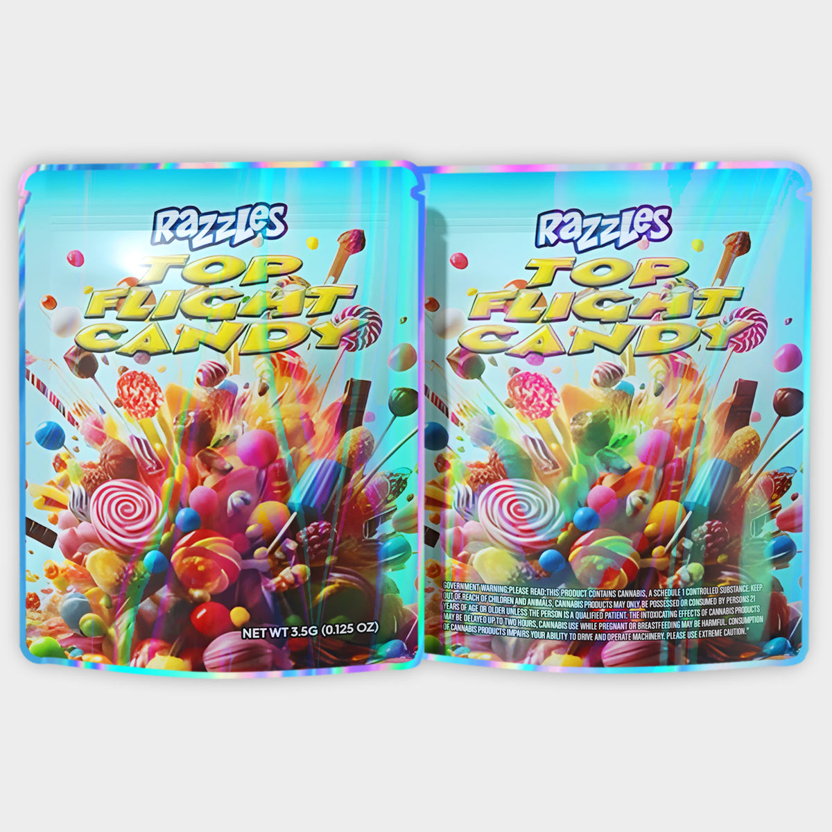 Razzles Top Flight Candy 3.5G Mylar Bags