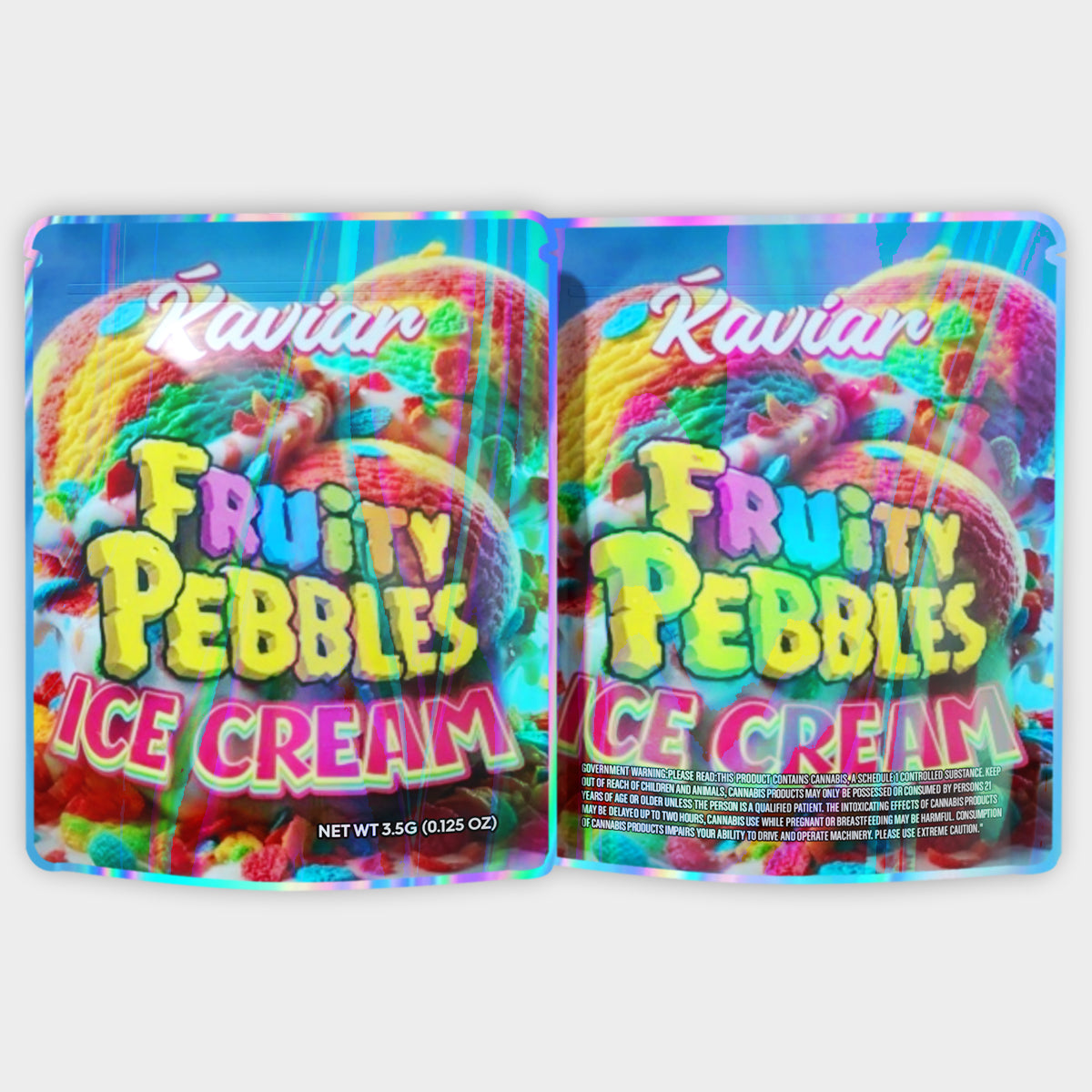 Kavian Fruity Pebbles Ice Cream 3.5G Mylar Bags