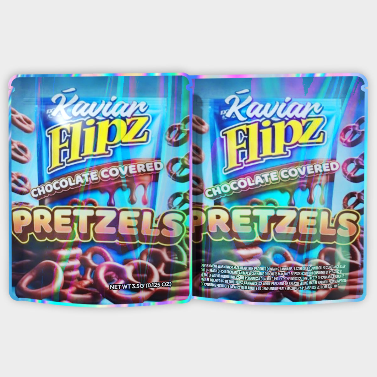 Kavian Flipz Chocolate Covered Pretzels 3.5G Mylar Bags