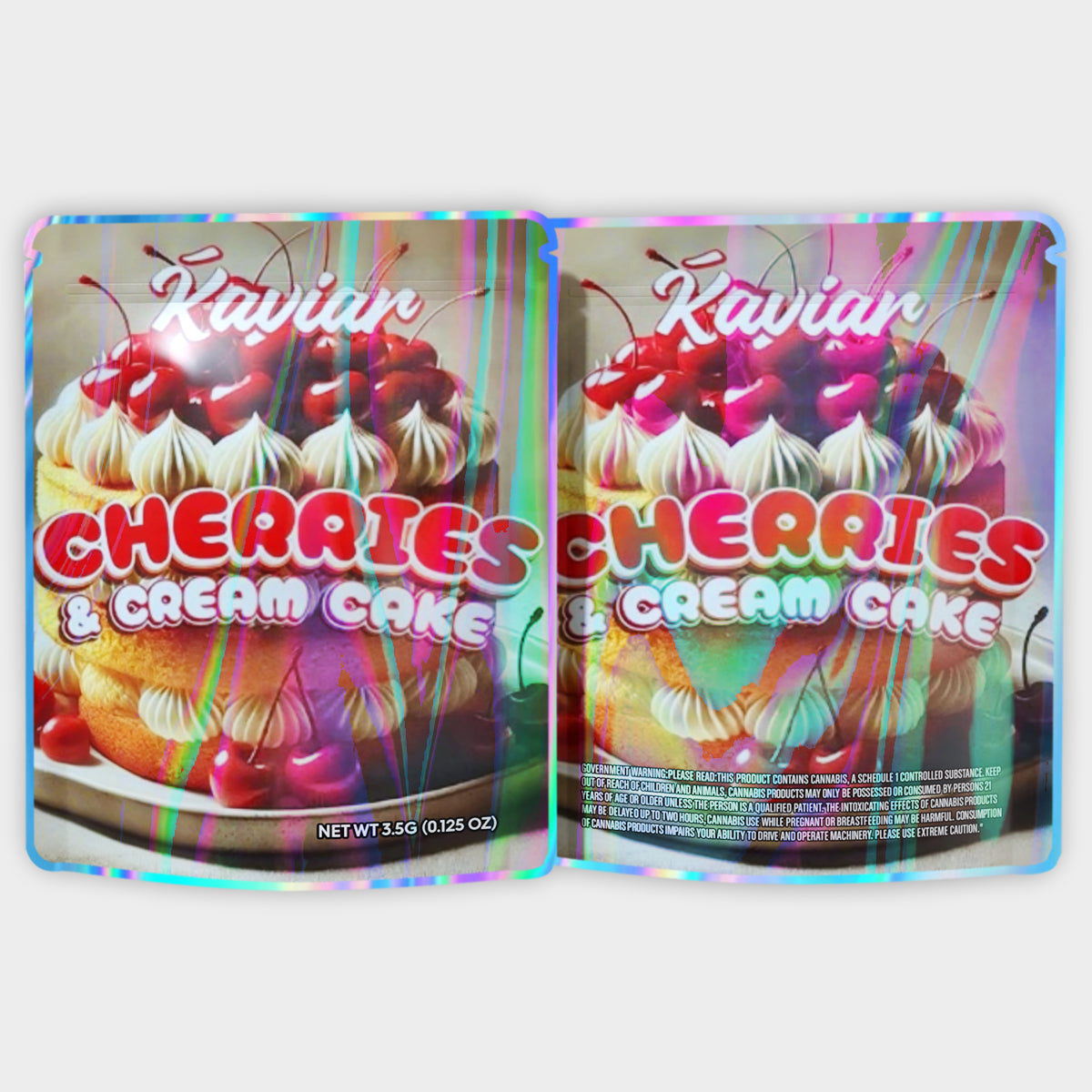 Kavian Cherries & Cream Cake 3.5G Mylar Bags