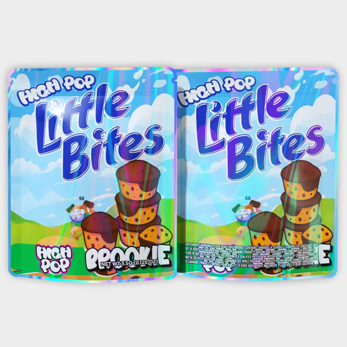 High Pop Little Bites Brookie 3.5G Mylar Bags
