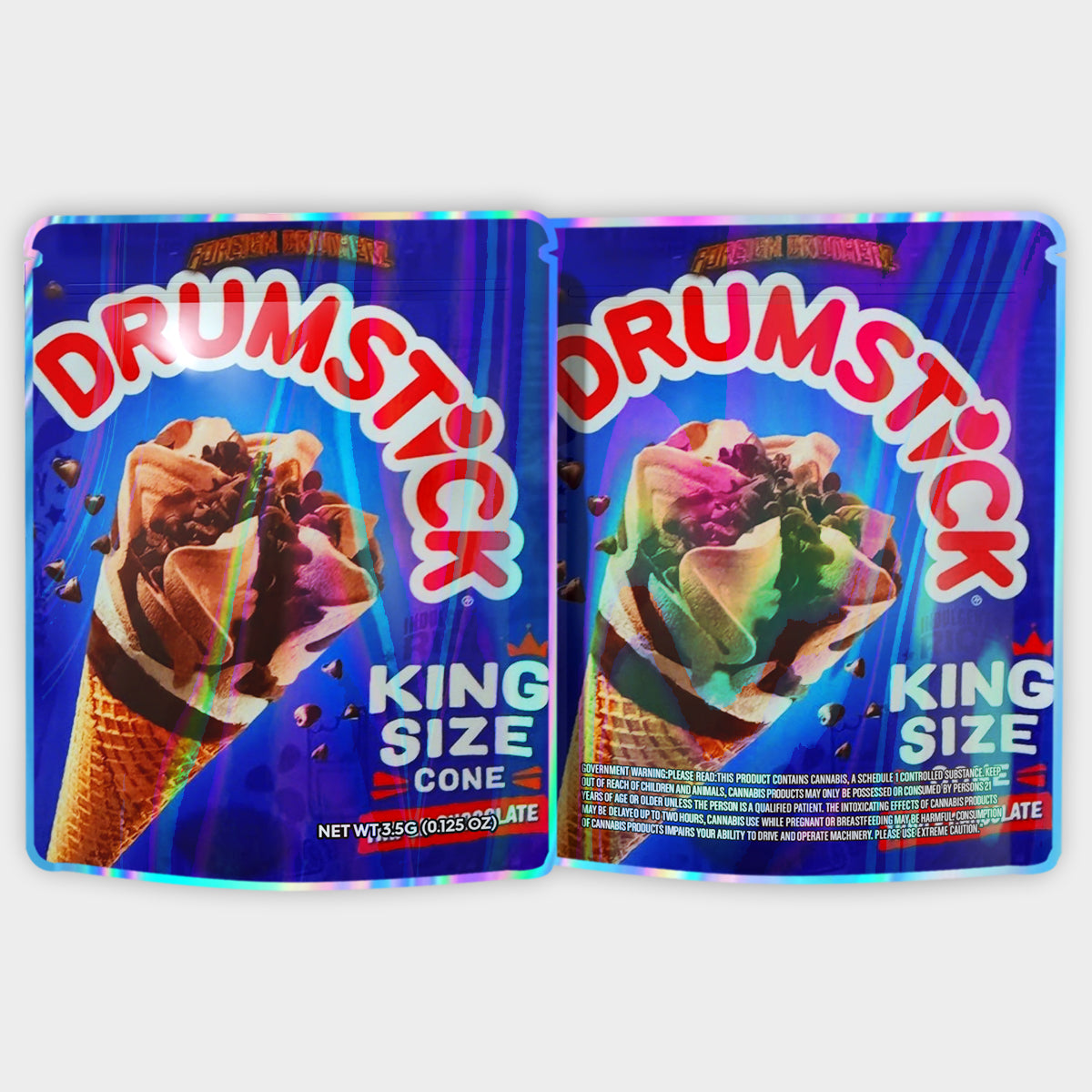 Drum Stick King Size Cone 3.5G Mylar Bags