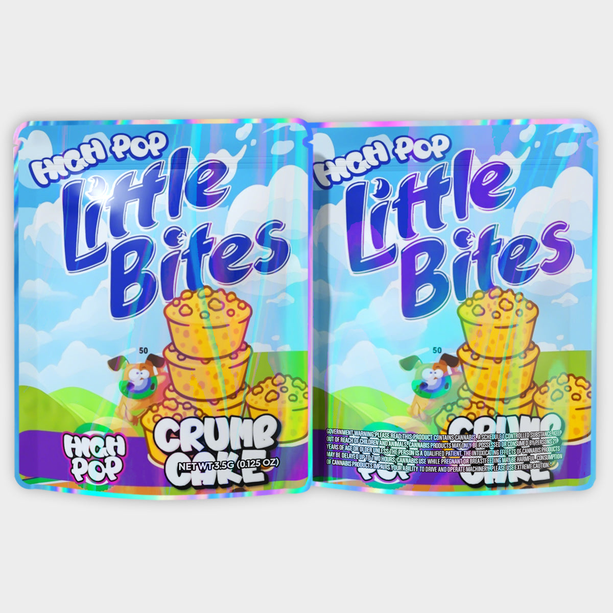 High Pop Little Bites Crumb Cake 3.5G Mylar Bags