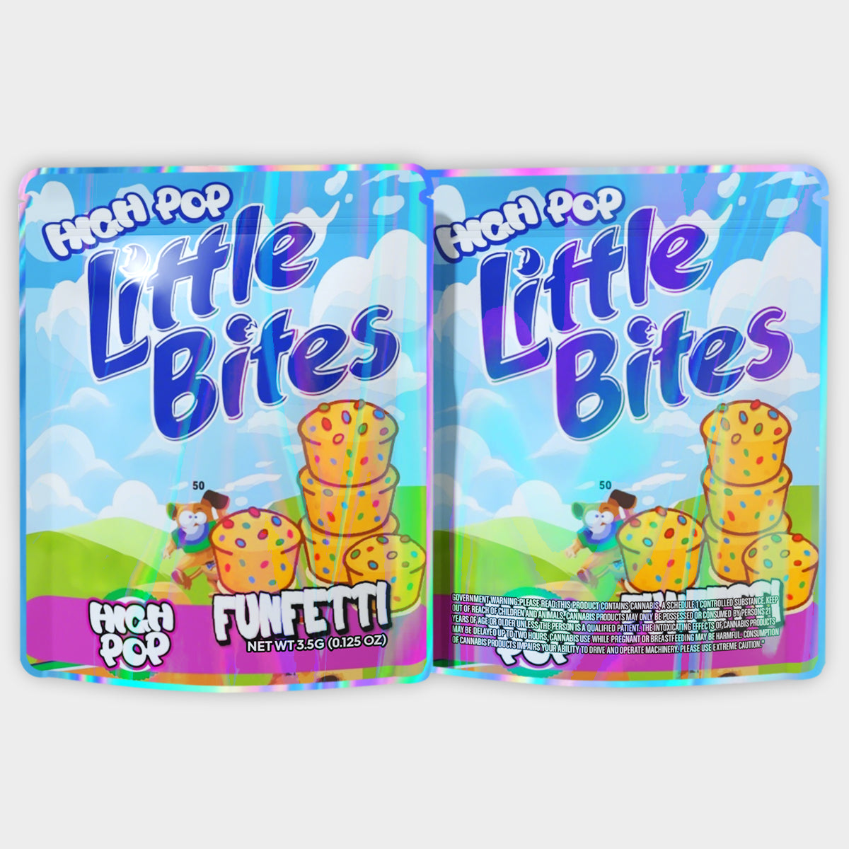 High Pop Little Bites Funfetti 3.5G Mylar Bags
