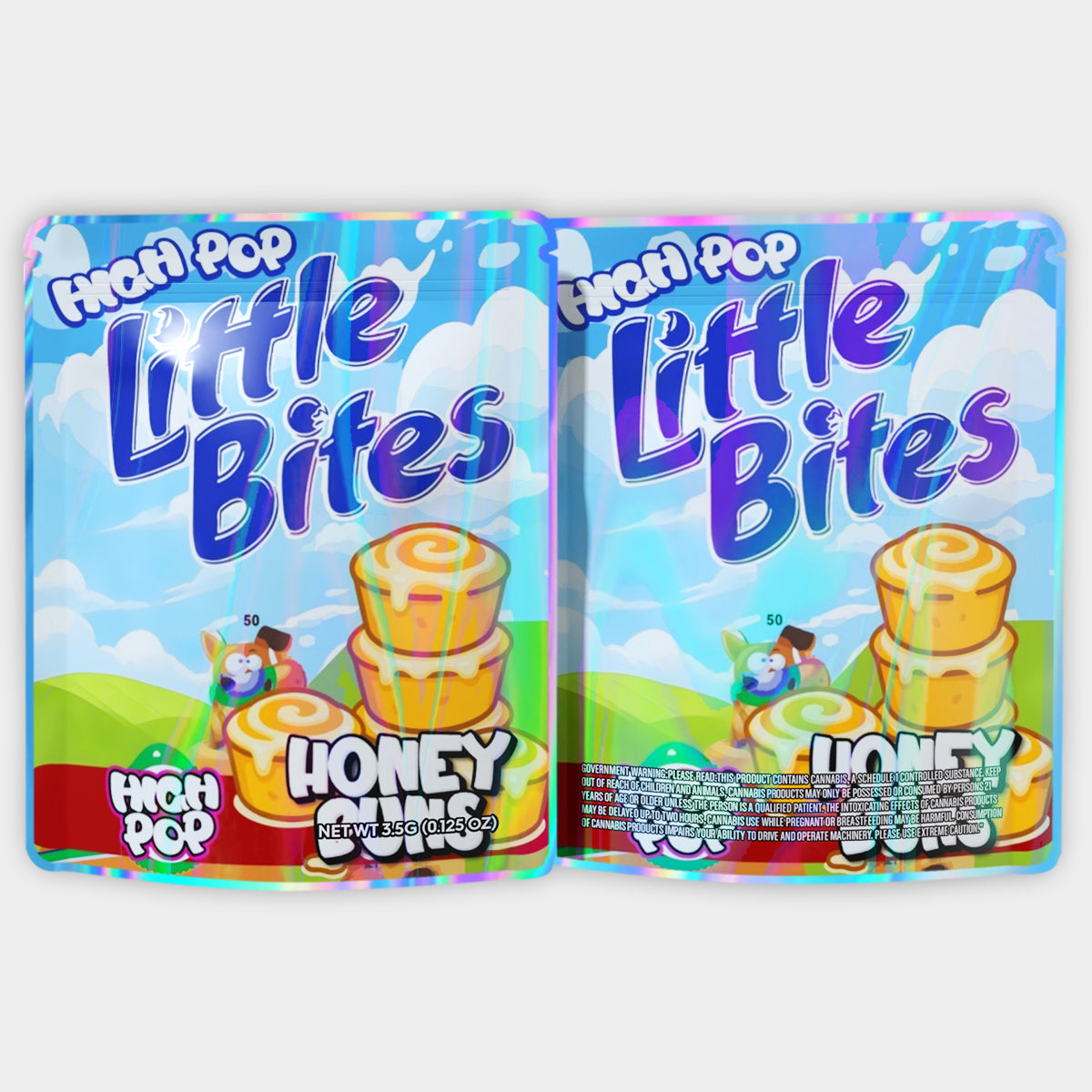 High Pop Little Bites Honey Buns 3.5G Mylar Bags
