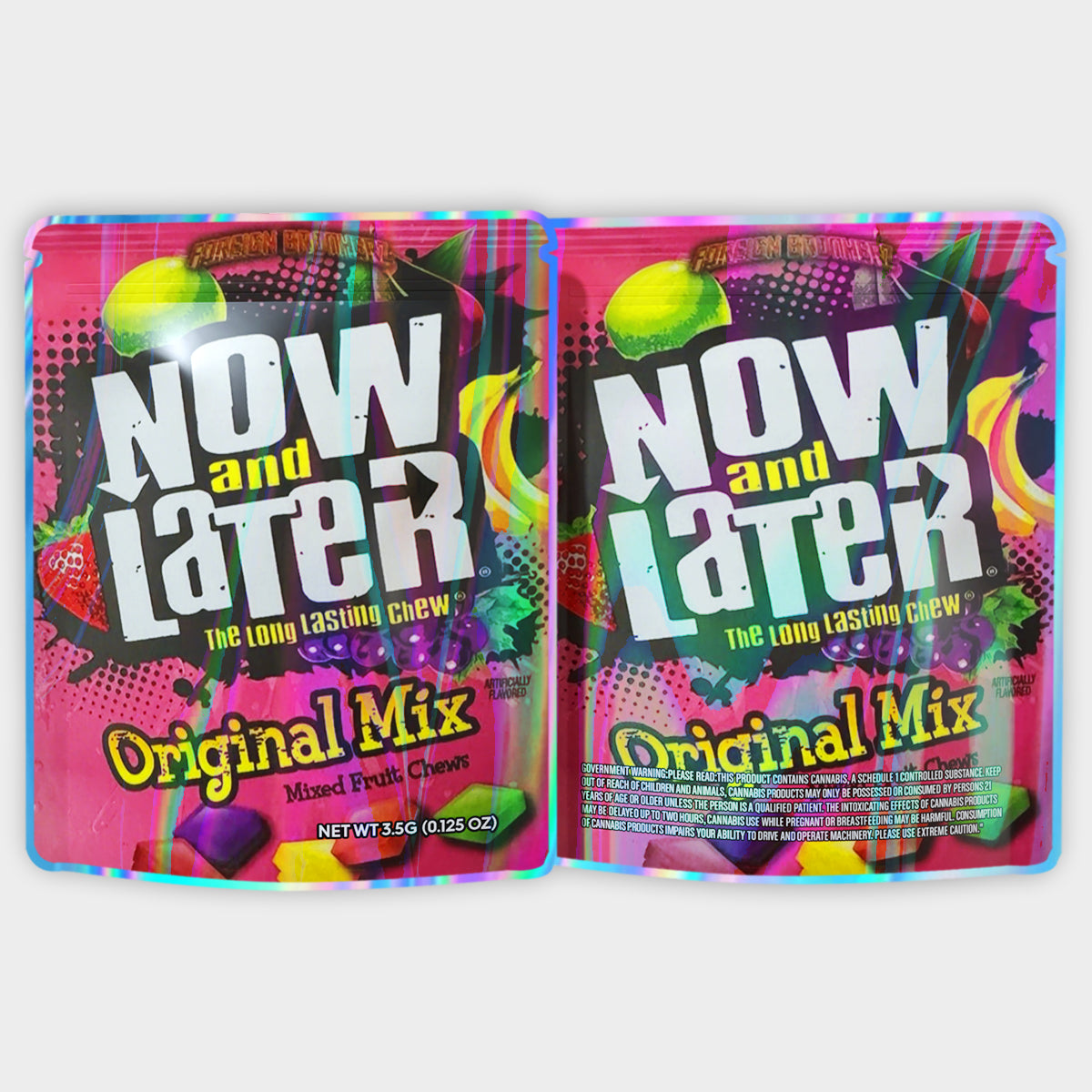 Now And Later Mixed Fruit Chews 3.5G Mylar Bags