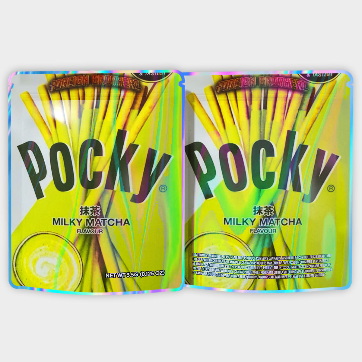 Pocky Milky Matcha 3.5G Mylar Bags